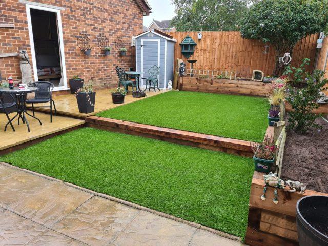 Old Grass Improved with new Artificial Grass