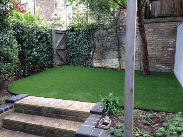 Enclosed Garden Replaced with Artificial Grass